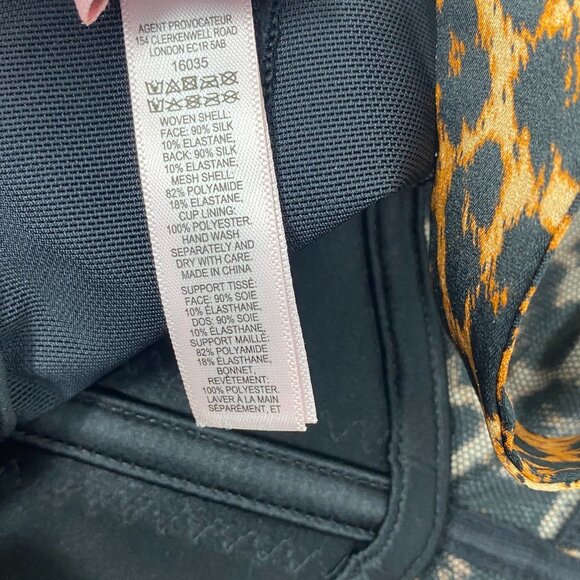 Agent Provocateur Bessie Leopard Brown Silk Dress UK12 Large New - Picture 16 of 16